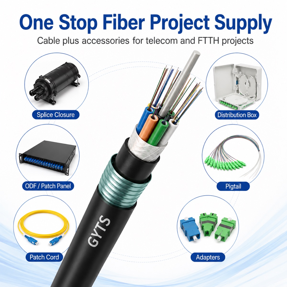 GYTS Duct Fiber Cable produit et référence de construction 3